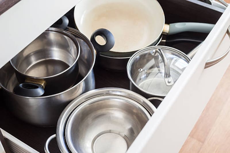 Se retiraron cuatro tamaños de ollas diferentes. Fuente: archivo.