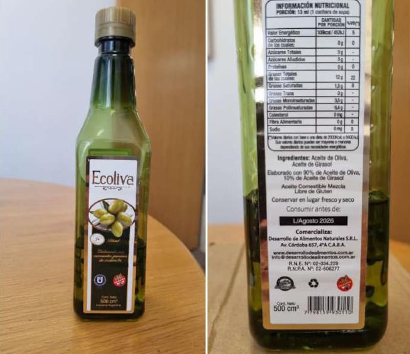 Ordenaron suspender la venta de uno de los aceites de oliva más conocidos del mercado