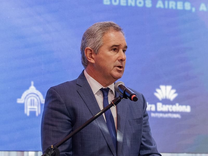 El canciller Pablo Quirno en el lanzamiento de la feria Argentina Alimenta