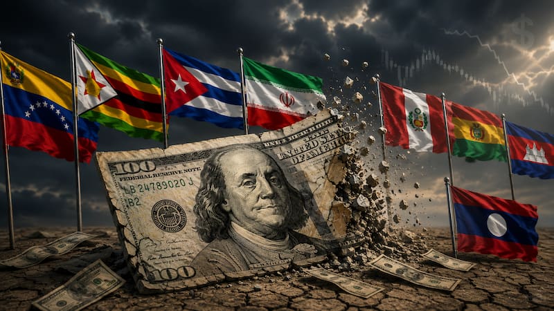 Zimbabwe, Venezuela y Cuba enfrentaron crisis inflacionarias, mientras Perú y Bolivia lograron bajar la dolarización con mayor estabilidad.