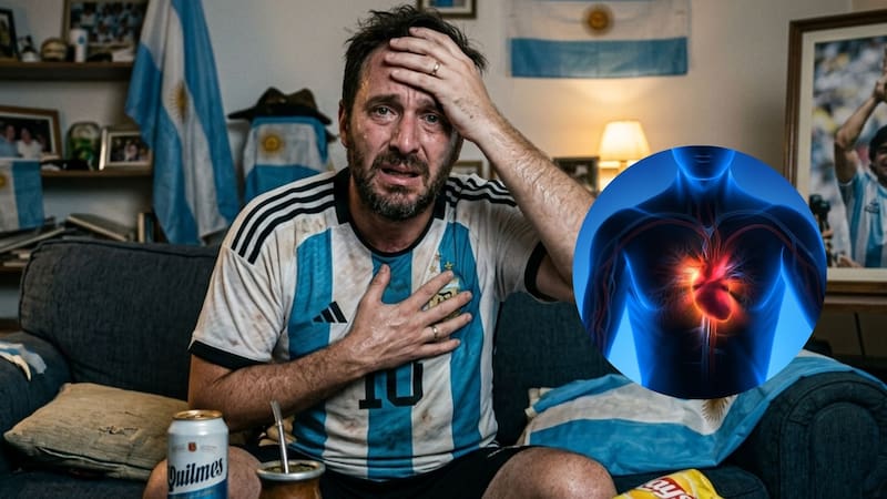 Palpitaciones, presión alta y ansiedad durante el partido de la Selección argentina: cuándo preocuparse y cómo prevenir riesgos.