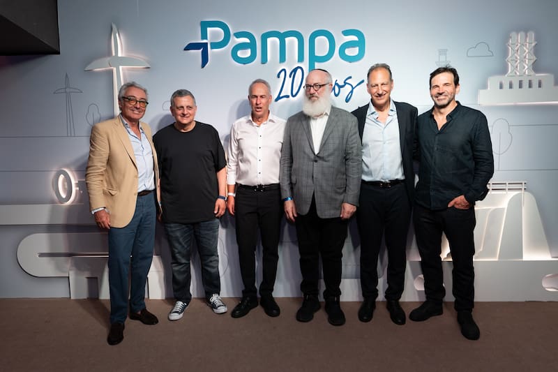 Ricardo Torres, Horacio Marín (YPF), Marcelo Mindlin, Eduardo Elsztain (IRSA), Damián Mindlin y Gustavo mariani