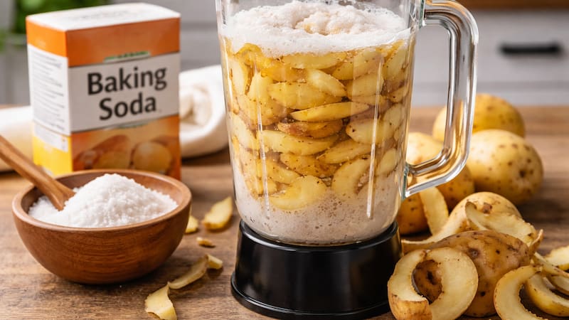 Licuar cáscara de papa con bicarbonato: por qué recomiendan hacerlo y para qué sirve.