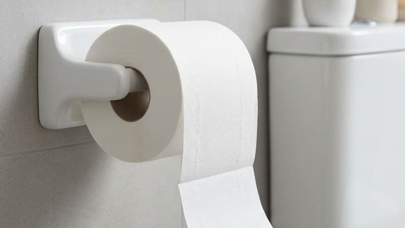 The way toilet paper is hung can make its daily use easier.
