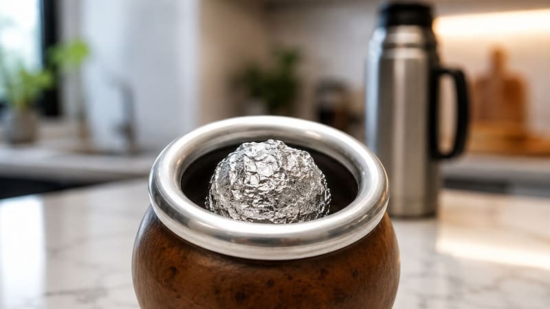 Poner un bollito de papel aluminio en el mate: para qué sirve y por qué lo recomiendan.