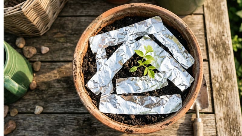 Poner papel aluminio en la tierra de la planta: para qué sirve y por qué se recomienda hacerlo en invierno.