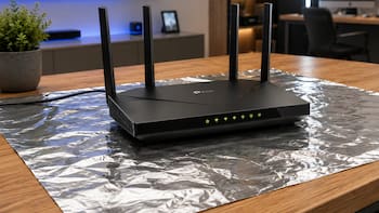 Colocar un trozo de papel aluminio debajo del módem del WiFi: por qué lo recomiendan y para qué sirve
