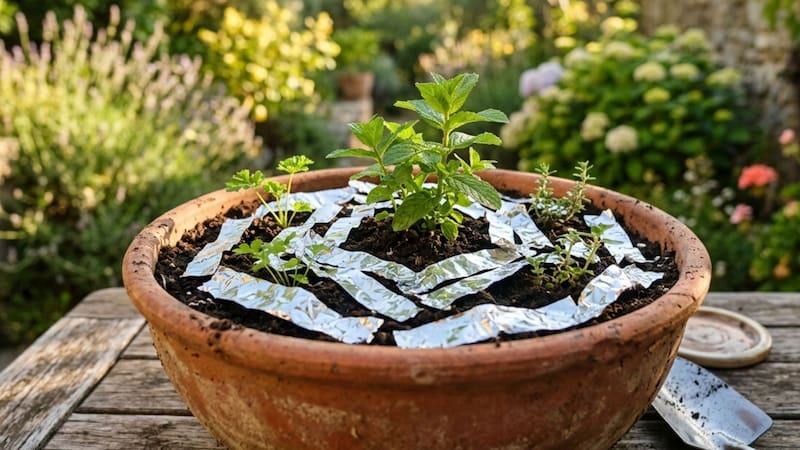 Poner papel aluminio en la tierra de la planta: para qué sirve y por qué se recomienda hacerlo en invierno.