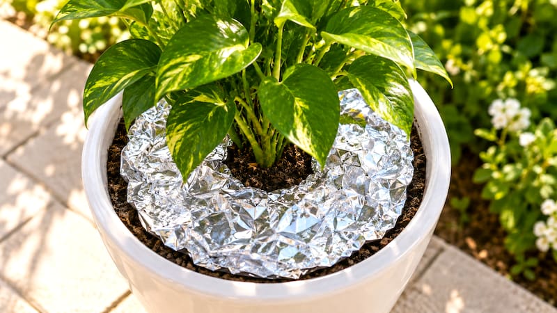 Entre los diferentes trucos caseros de cuidado que circular por internet, el método de colocar papel aluminio alrededor de las plantas es uno de los mejores y más eficaces.