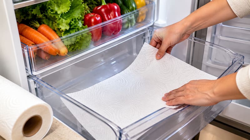 Poner papel de cocina en el cajón de las verduras: para qué sirve y por qué recomiendan hacerlo