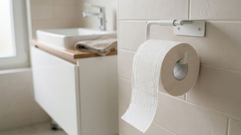 Ni apoyado ni contra la pared: la forma ideal de colgar el papel higiénico para evitar las bacterias y favorecer la higiene.