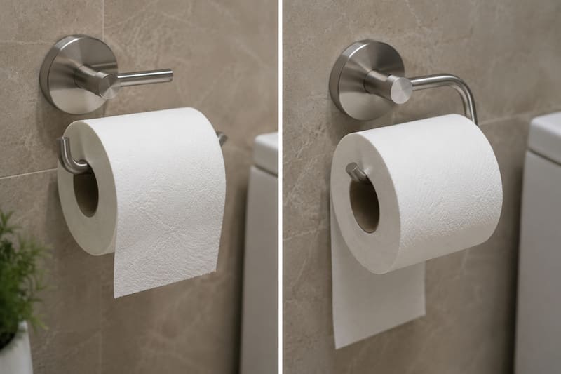 Papel higiénico hacia atrás o hacia adelante: cuál es la forma correcta de colocarlo