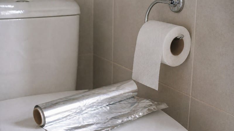 Colocar papel higiénico y aluminio en el baño: por qué lo recomiendan y para qué sirve.