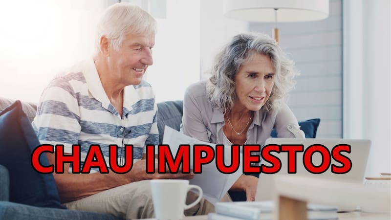 Paperwork, old couple and research for retirement, house and financial report of senior people and planning. Happy, laptop and investment of fund, online and documents for pension in lounge of home