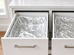 Forrar los cajones de la cocina con papel aluminio: para qué sirve este truco