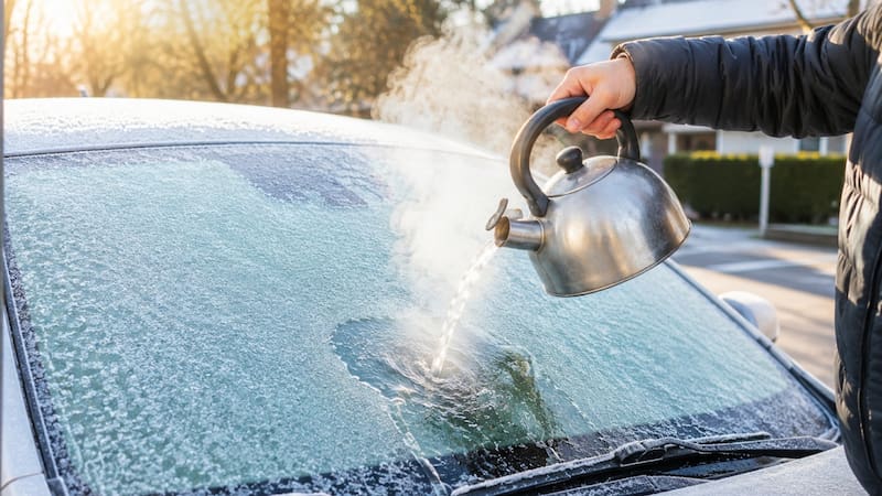 ¿Cómo sacarle el hielo sin recurrir al agua caliente? (Imagen ilustrativa creada con IA)