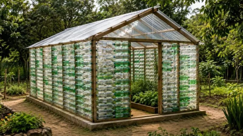 Parecían basura, pero tuvieron una idea increíble: juntaron más de 2.000 botellas y crearon un invernadero que funciona tan bien como uno original