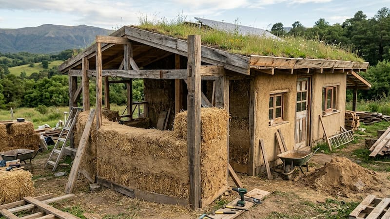 Pareja crea técnica para construir su propia casa sustentable y de bajo costo para vivir sin pagar renta.