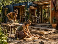 Abandonaron su hogar y trabajos para tener una vida antisistema: “Construimos nuestra propia casa off-grid con contenedores marítimos”