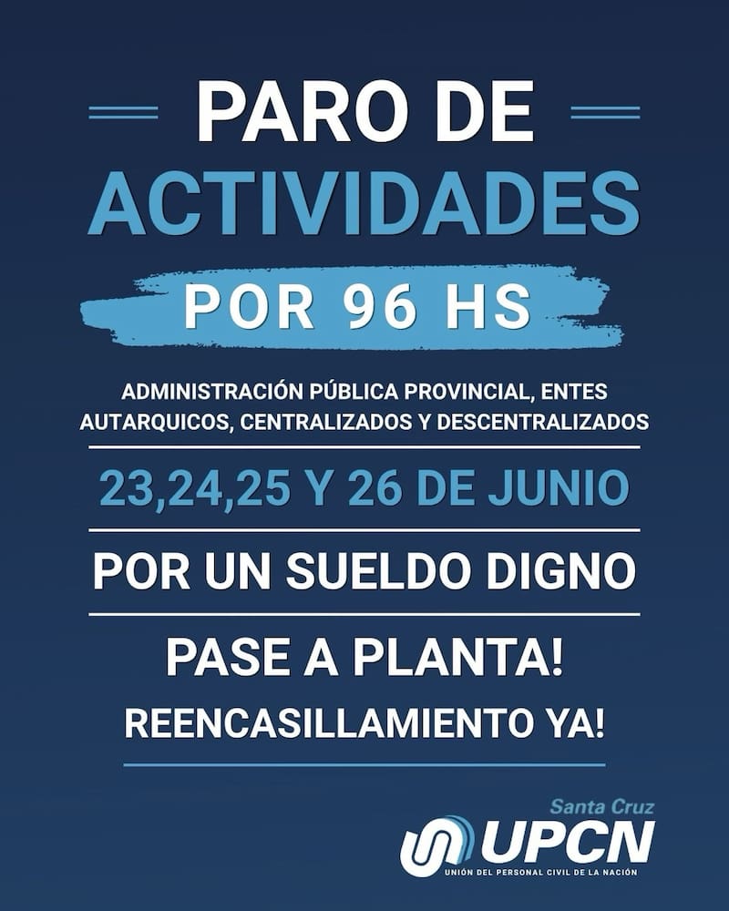 Esta medida de fuerza comenzó a regir a las 00:00 horas del martes 23 de junio y se prolongará hasta el viernes 26 de junio inclusive.