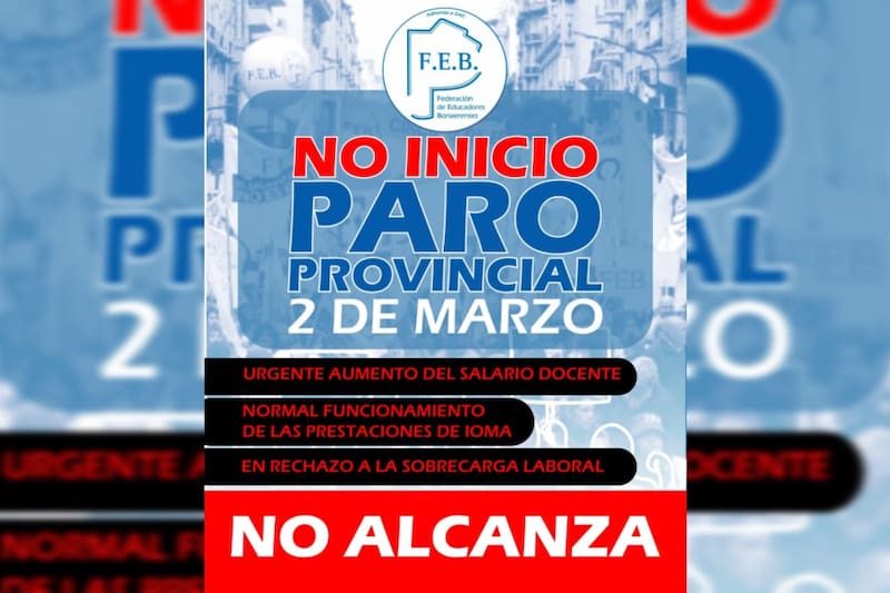 El anuncio de FEB para el lunes 2 de marzo