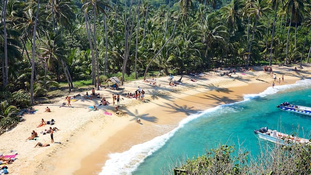 Rodeada de selva y aguas cristalinas: la playa de Colombia que está dentro de un bello parque nacional