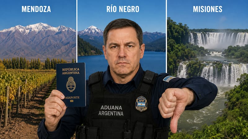 Mendoza, Río Negro y Misiones prohíben el ingreso al país a todos los visitantes que posterguen la renovación del pasaporte.