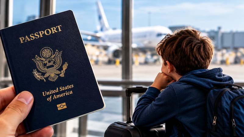 Los pasaportes estadounidenses de menores de 16 años tienen una vigencia de cinco años y requieren una nueva solicitud cuando vencen.