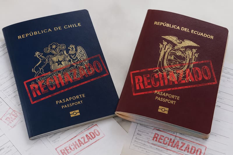 Los controles migratorios de Chile y Ecuador pueden bloquear viajes internacionales incluso con el pasaporte vigente.