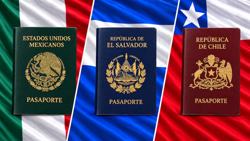 Para ingresar a México y Chile, el pasaporte debe mantenerse vigente durante toda la estadía, mientras que El Salvador exige a los extranjeros y ciudadanos que busquen ingresar o salir del país que el documento tenga una vigencia mínima restante de seis meses.