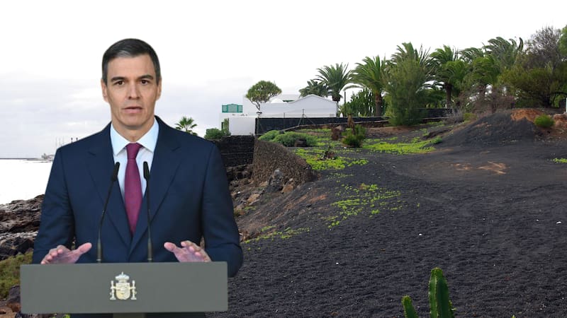 Trabajar en La Mareta, la residencia real donde veranea Pedro Sánchez: “Las tareas incluyen la limpieza y desinfección del sauna, el fregado del lago y el rastrillado de gravilla en el helipuerto”. Fuente: Canva