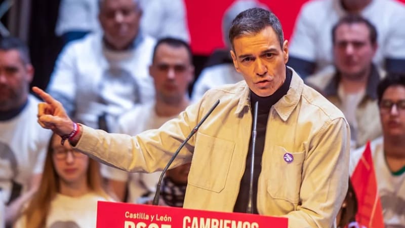 Pedro Sánchez pidió por un Gobierno del PSOE en Castilla y León para detener la “ola reaccionaria” de la oposición. Foto: EFE