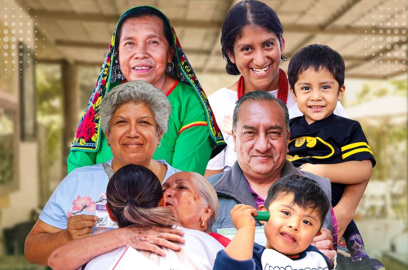 Personas mexicanas que reciben la pensión bienestar. Cuatro grupos de personas recibirán del 3 al 27 de noviembre la pensión.
