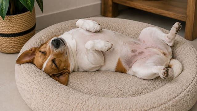 Los veterinarios coinciden: si el perro duerme boca arriba es porque se siente seguro, relajado y confía plenamente en su entorno