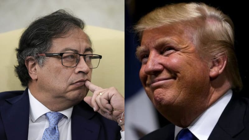 Donald Trump y Gustavo Petro se encontrarán este próximo 3 de febrero (Fuente: archivo).
