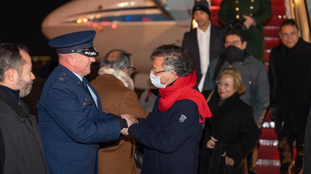 Presidente Petro llegó a Washington para su reunión con Trump en la Casa Blanca