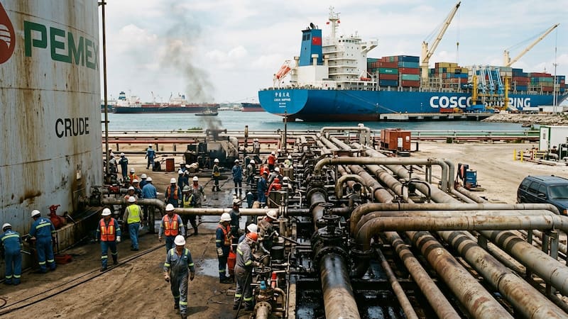En enero de 2026, México exportó 294 mil barriles diarios, el nivel más bajo desde 1990.