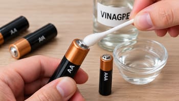 Pasar un algodón con vinagre por las pilas AA y AAA: para qué sirve y por qué lo recomiendan