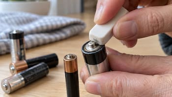 Frotar una goma de borrar en las pilas AA y AAA: para qué sirve y cuándo puede funcionar