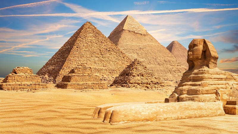 Las pirámides de Giza y la esfinge