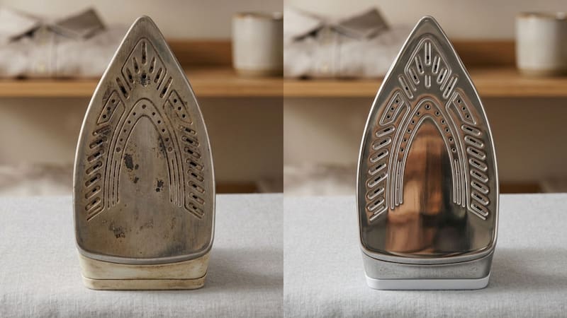Ni lavandina ni esponjas metálicas: la forma ideal de limpiar la base de la plancha y destapar los orificios de vapor.