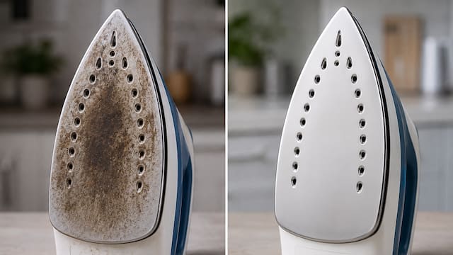 Ni esponja ni limpiadores costosos: el truco para limpiar la plancha y destapar los agujeros del vapor en minutos