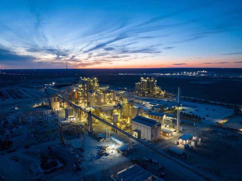 Planta de cemento de Grupo Cementos Chihuahua en Odesa, Texas.