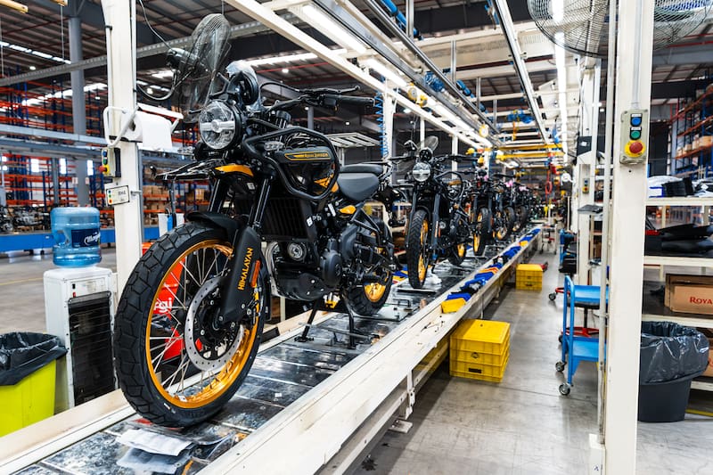 Planta de Pilar, donde se producen y ensamblan modelos de Royal como el Classic 350, HNTR 350, Super Meteor 650 y Shotgun 650