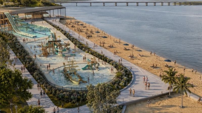 Construirán uno de los Parques Acuáticos más grandes de Argentina: tendrá playa pública, suelo absorbente, deportes náuticos y espacios verdes