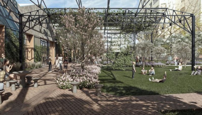 Render de la nueva plaza. Fuente: GCBA.