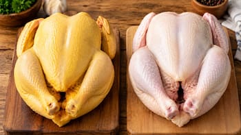 Pollo de piel amarilla o piel blanca: qué diferencia hay entre ambos y cuál conviene comprar