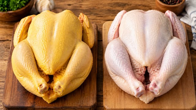 Pollo de piel amarilla o piel blanca: qué diferencia hay entre ambos y cuál conviene comprar