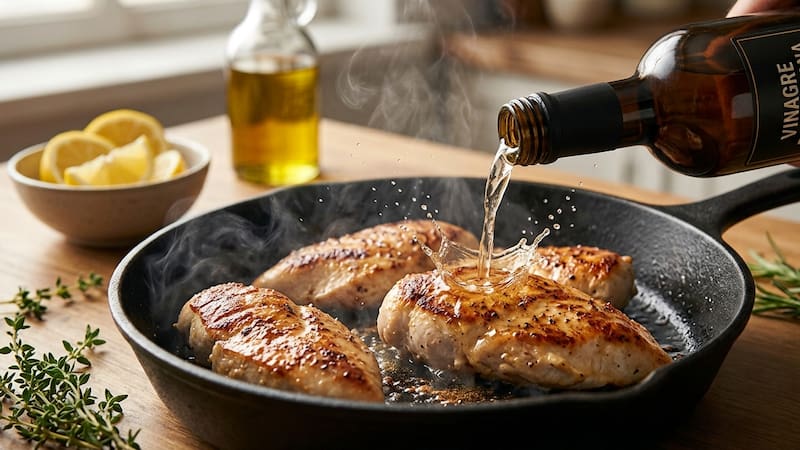 Pollo con vinagre.