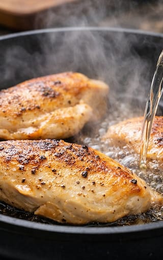 Poner vinagre a la sartén para freír pechuga de pollo: para qué sirve y por qué lo recomiendan